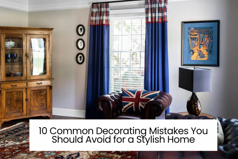 10 Common Decorating Mistakes You Should Avoid for a Stylish Home